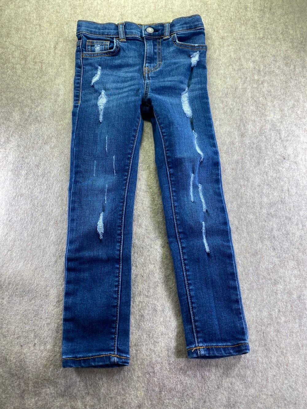 Levi's 720 Girls' High-Rise Super Skinny Distressed Blue Jeans Size XS 4/5